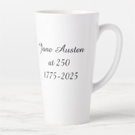 Caneca De Café Latte Jane Austen aos 250 anos