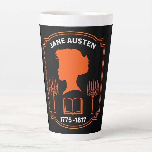 Caneca De Café Latte Jane Austen English Novelist (Frente)