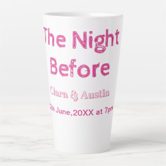 Caneca De Café Latte Jantar de ensaio na noite anterior simples mínimo