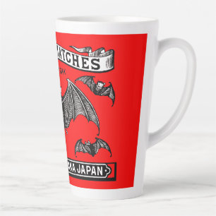 Caneca De Café Latte Japonês Safety Match Art Bats