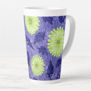Caneca De Café Latte Jardim Daisy da Meia-Noite