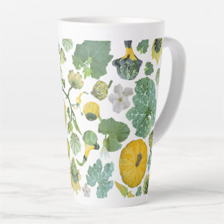 Caneca De Café Latte Jardim de Abobrinha