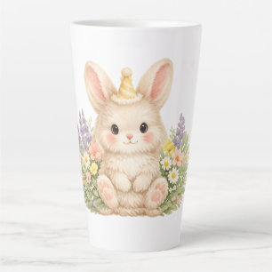 Caneca De Café Latte Jardim de Casa de Campo Europeu de Coelho Fofo