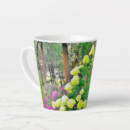 Caneca De Café Latte Jardim de Hydrangea do Chartreuse Green Limelight