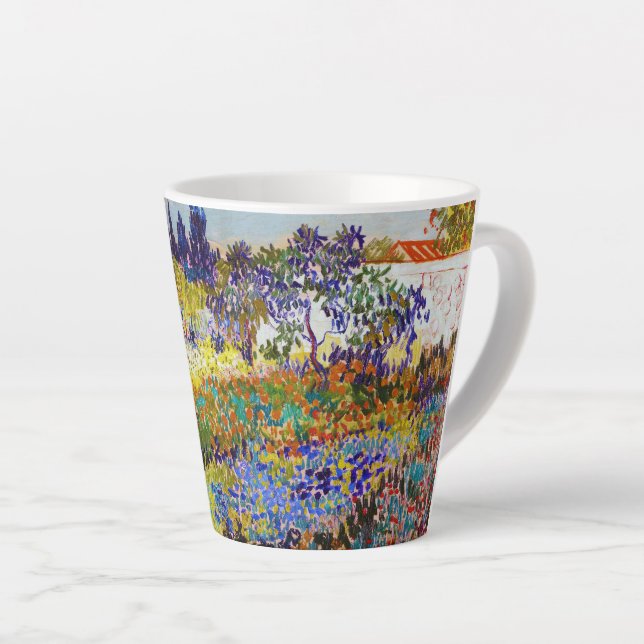 Caneca De Café Latte Jardim em Arles, Van Gogh (Ângulo direito)