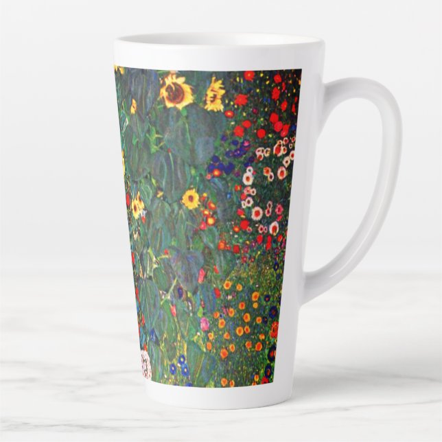 Caneca De Café Latte Jardim Flor Gustav Klimt (Direita)