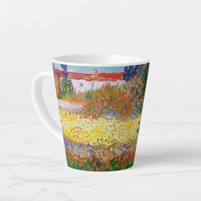 Caneca De Café Latte Jardim Flor, Van Gogh (Ângulo esquerdo)