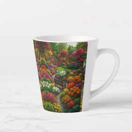 Caneca De Café Latte Jardim Floral