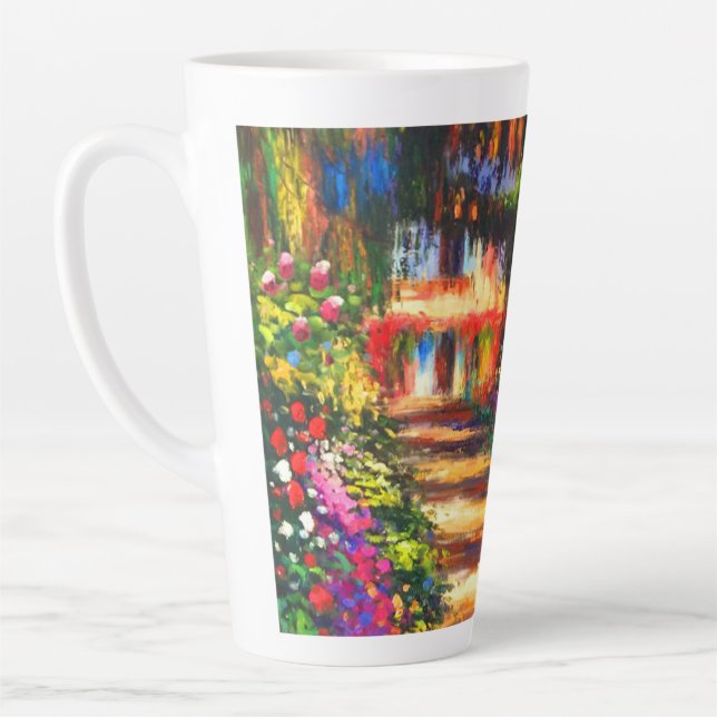 Caneca De Café Latte Jardim Monet em Giverny (Esquerda)