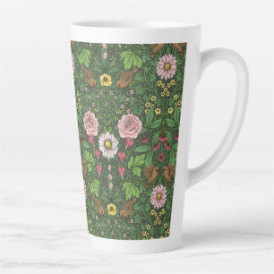 Caneca De Café Latte Jardim selvagem em verde