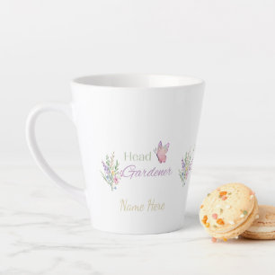 Caneca De Café Latte Jardineiro Chefe Floral, Dia das Mães, Aniversário