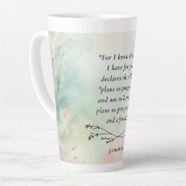 Caneca De Café Latte Jeremiah 29:11 Bíblia Versa Imagem