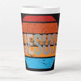 Caneca De Café Latte Jesus, a forma como a verdade e a vida estão no pô