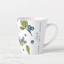 Caneca De Café Latte Jesus & Blueberry