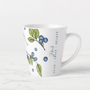 Caneca De Café Latte Jesus & Blueberry