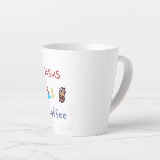 Caneca De Café Latte Jesus + Café Lata-Lata (Ângulo direito)