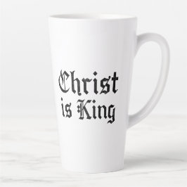 Caneca De Café Latte Jesus Cristo é Rei - estilo gótico grunge erosiona