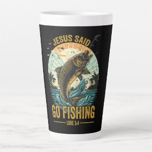 Caneca De Café Latte Jesus Disse Vá Pescar Lucas 5 4