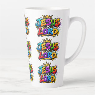 Caneca De Café Latte Jesus é Senhor