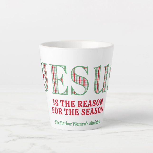 Caneca De Café Latte Jesus Is The Reason Latte Mug (Frente)