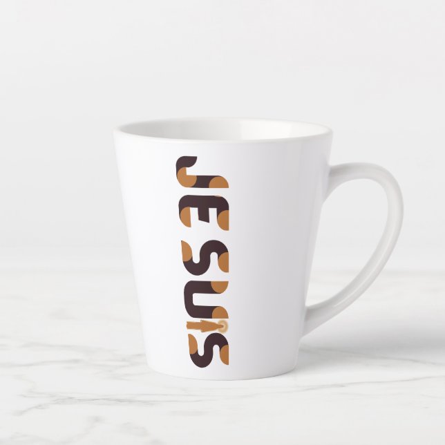 Caneca De Café Latte Jesus, Je Suis. (Direita)