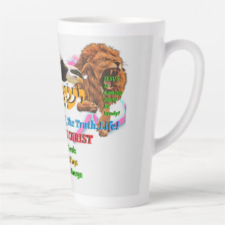 Caneca De Café Latte Jesus O Caminho, A Verdade, A Vida! Leão De Judá