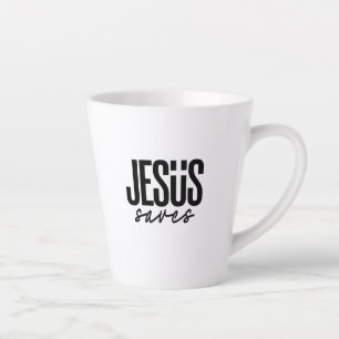 CANECA DE CAFÉ LATTE JESUS SAVES
