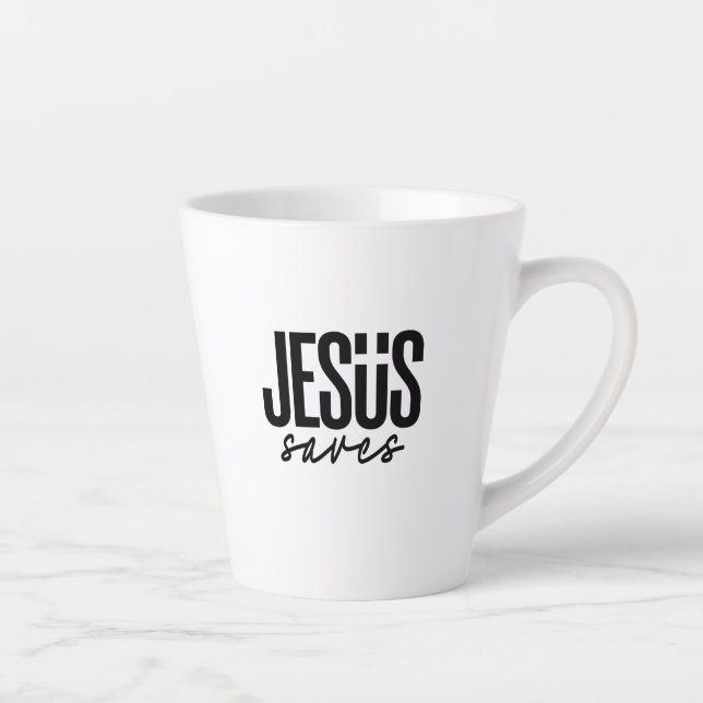 CANECA DE CAFÉ LATTE JESUS SAVES (Direita)