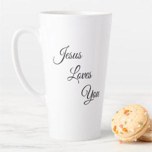 Caneca De Café Latte Jesus Te Ama O Café Latte.