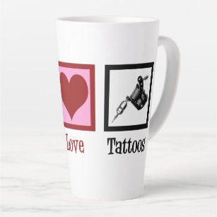 Caneca De Café Latte Joana de Tatuagens de Amor pela Paz
