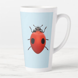 Caneca De Café Latte Joaninha Sortuda
