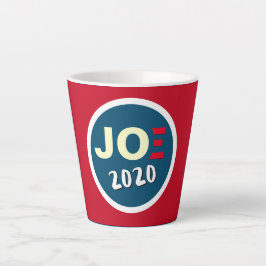 Caneca De Café Latte JOE 2020 Biden Vermelho Azul