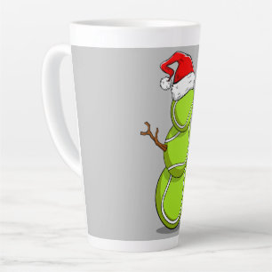 Caneca De Café Latte Jogador de Tênis engraçado Snowman Presente de Nat