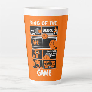 Caneca De Café Latte Jogador de Tênis Júnior