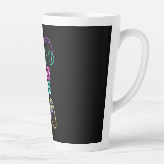 Caneca De Café Latte Jogo legal Neon. (Direita)