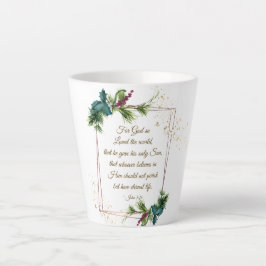 Caneca De Café Latte John 3:16 God so Loved the World Christmas