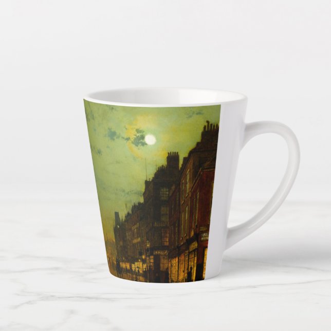 Caneca De Café Latte John Atkinson Grimshaw Glasgow Docks (Direita)