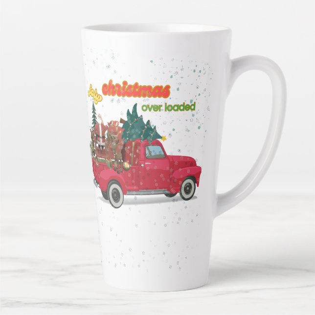 Caneca De Café Latte Jolly Christmas Overloaded Truck (Direita)