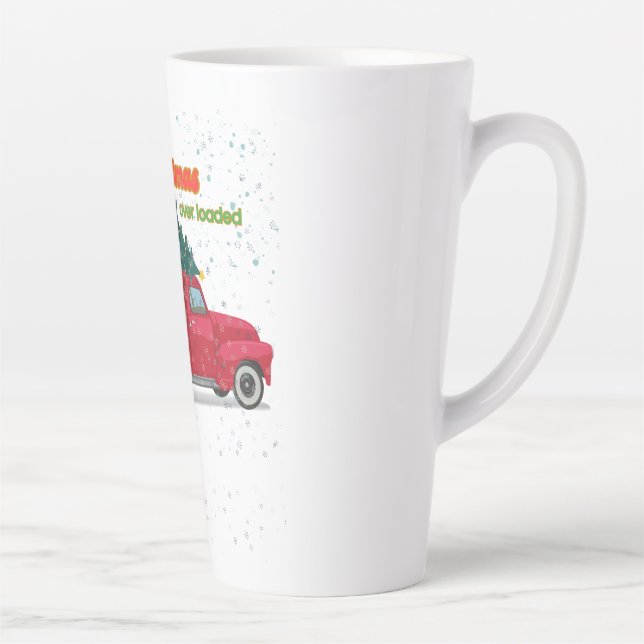 Caneca De Café Latte Jolly Christmas Overloaded Truck (Direita)
