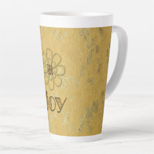 Caneca De Café Latte Joy Monogrammed Natal