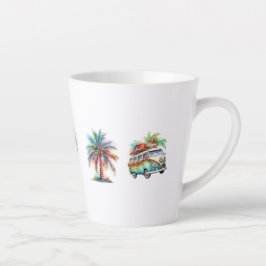 Caneca De Café Latte Joy Tropical