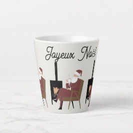 Caneca De Café Latte Joyeux Noël Tasse Latte Père Noël Cocooning