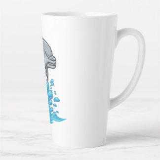 Caneca De Café Latte Joyful Dolphin Splash - Mug