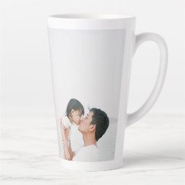 Caneca De Café Latte Juntas, Cite A Foto Da Família