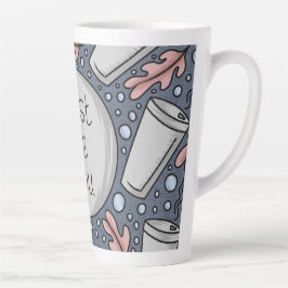 Caneca De Café Latte Just be you- hand drawn illustration 