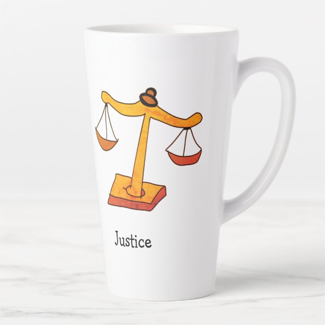Caneca De Café Latte justiça (Direita)