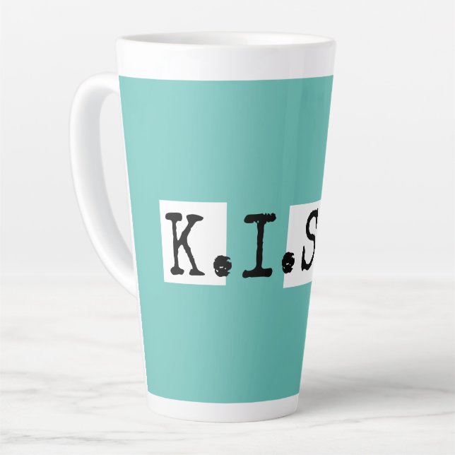 CANECA DE CAFÉ LATTE K.I.S.S (Ângulo esquerdo)