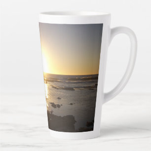 Caneca De Café Latte Kalbarri Beach Sunset Latte Mugs