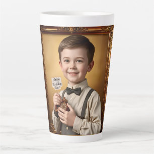 Caneca De Café Latte KANE ~ Vintage boy ~ Parabéns ~