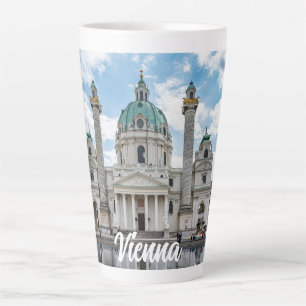 Caneca De Café Latte Karlskirche em Viena, Áustria